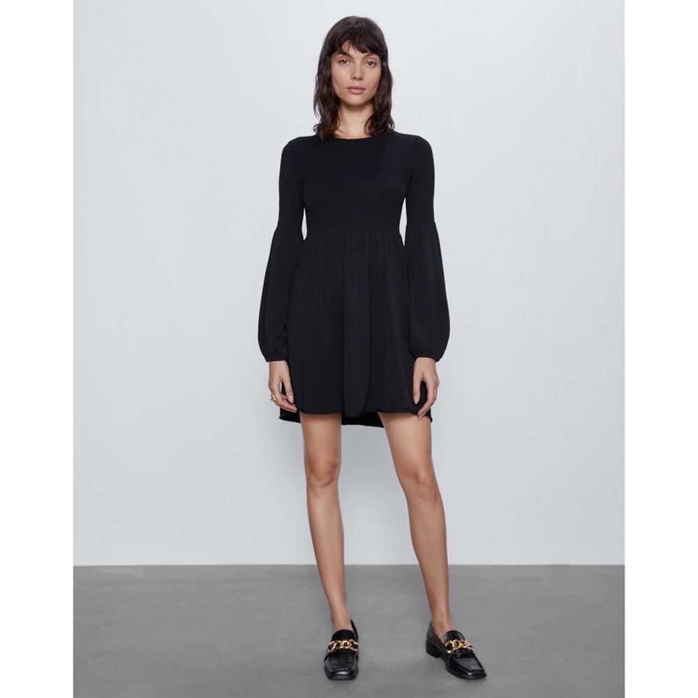 Zara elastic trim mini dress